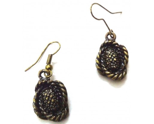 Antique Gold Earring Jhumki Contemporary Fashion Jewelry Hook Drop Dangle EA236